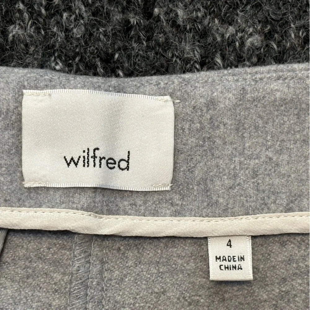 WILFRED Sz 4 Chambery Pants Grey Pleated Trousers Wool Cashmere Blend By Aritzia - Picture 7 of 15